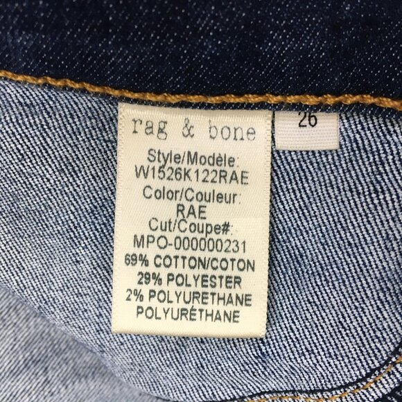 RAG & BONE Rae Wash 5 Pocket Logo Hardware Ankle Skinny Denim Jeans - Picture 4 of 12